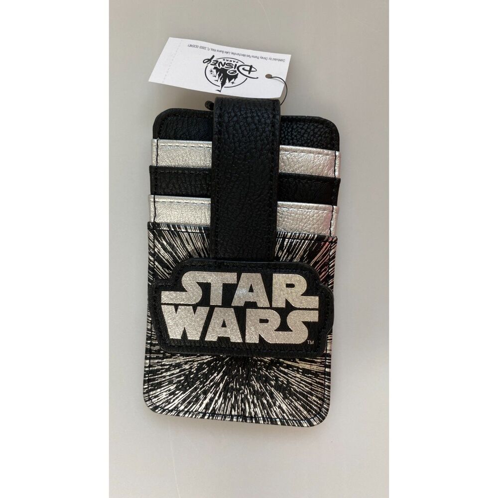 Disney Parks World Star Wars space Galaxys edge Card holder ID Snap Wallet NWT